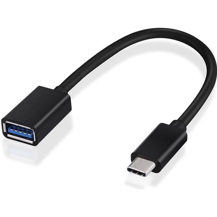 Cable de donnees USB connecteur type C 3.1 OTG male vers USB femelle type A USB  3.0 pour Apple Macbook Tablet 12 pouces & Telephone - Cdiscount Informatique