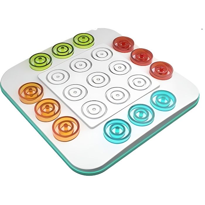 otrio - 6061050 - un jeu d'alignement, ludique et de stratégie pour entraîner son cerveau en s’amusant - jeu société adulte, enfants