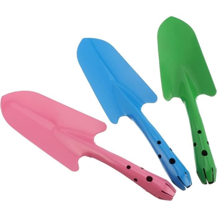 Elektheim Kit De Jardinage Enfant 5 Pièces – Pelle, Râteau, Fourche, Spatules – Métal Et Bois – Dès 3 Ans