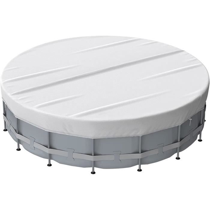 Couverture De Piscine Ronde Pour Chien - Tissu Oxford 210D Anti-UV - Tailles S/M/L (82 à 162cm) Avec Cordon - 6