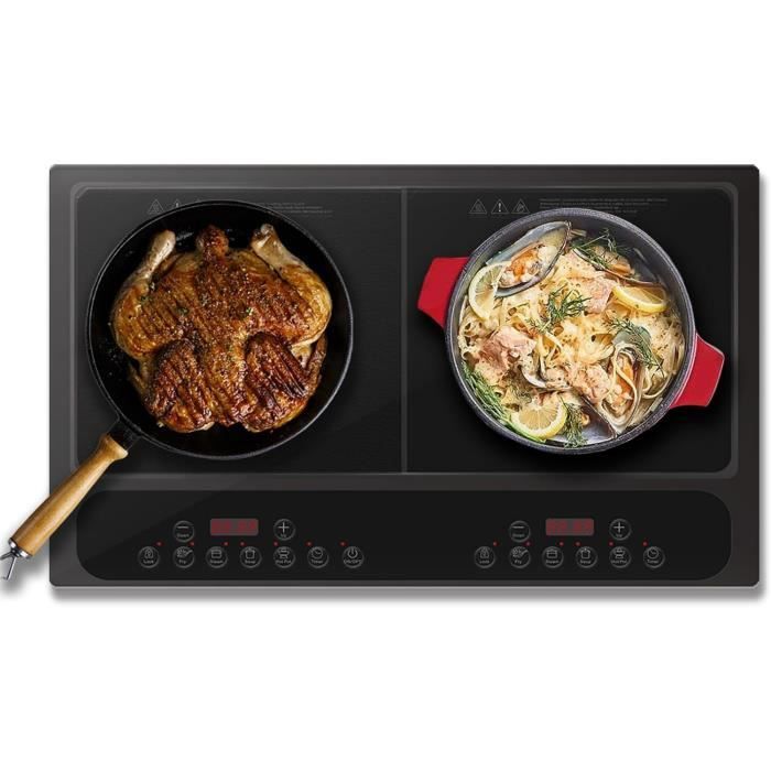 Plaque Induction 3500W Fliuyr - 10 Niveaux Température, Charge 50kg, Design Compact