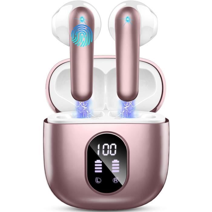 Écouteurs sans fil Bluetooth 5.3 HiFi stéréo Bleu