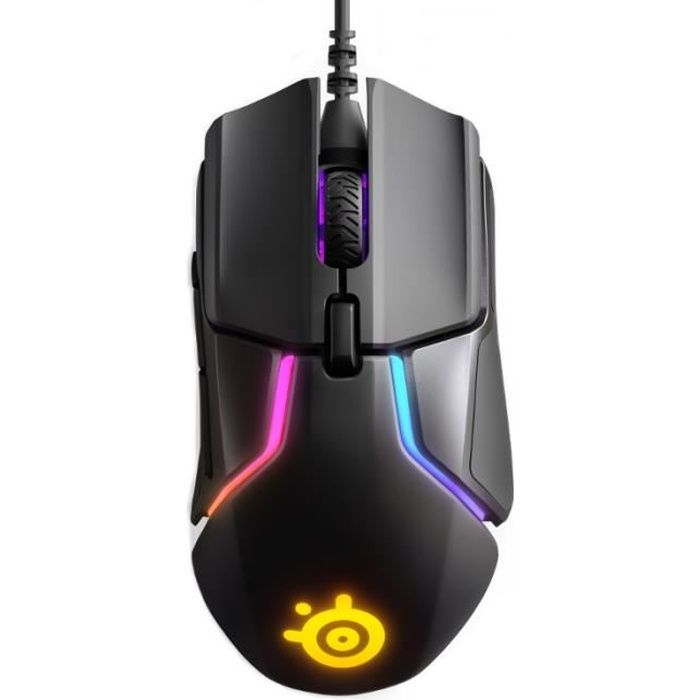 Souris Gamer STEELSERIES RIVAL 600 – Capteur optique TrueMove 3 – Double capteur TrueMove3+ – Noir