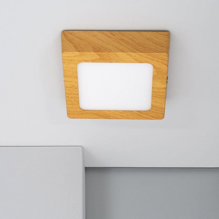 Plafonnier LED 6W Carré Aluminium 105x105 mm Slim CCT Sélectionnable Galán SwitchDimm Naturel Plafonnier LED 6W Carré Aluminium 105x105 mm Slim CCT Sélectionnable Galán SwitchDimm Naturel