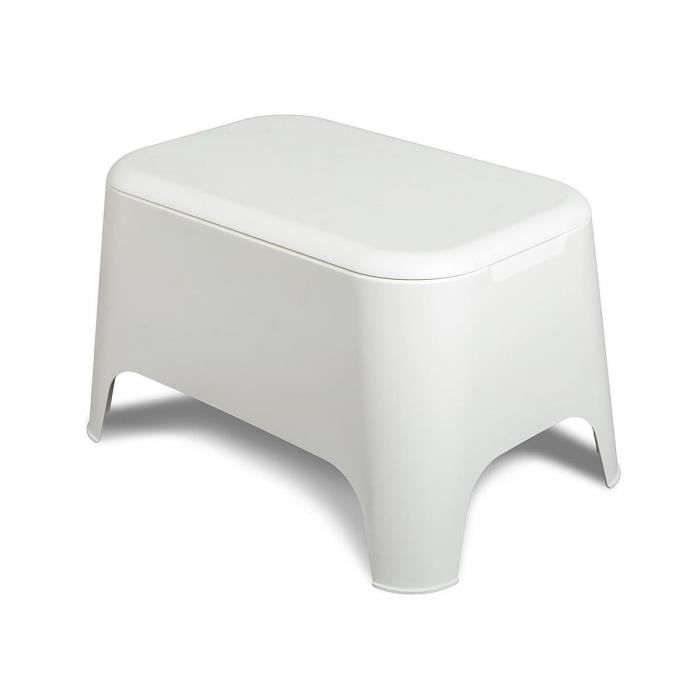 table basse d'appoint en résine - toomax - blanc - 59x39x36cm - extérieur/intérieur