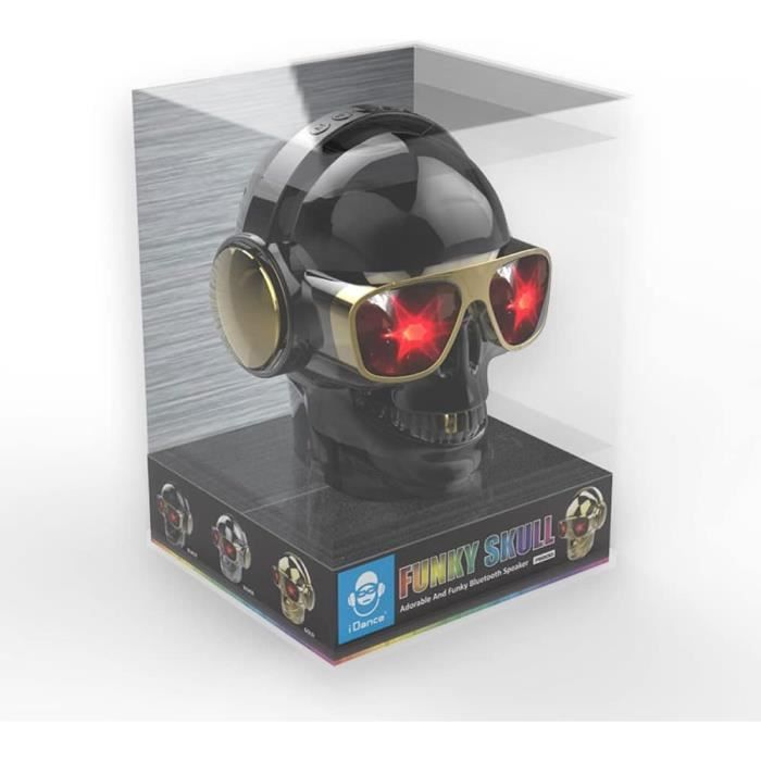 Fs200(Bk) Enceinte Bluetooth Tête De Mort Noir Chrome[u242] Cdiscount TV Son Photo