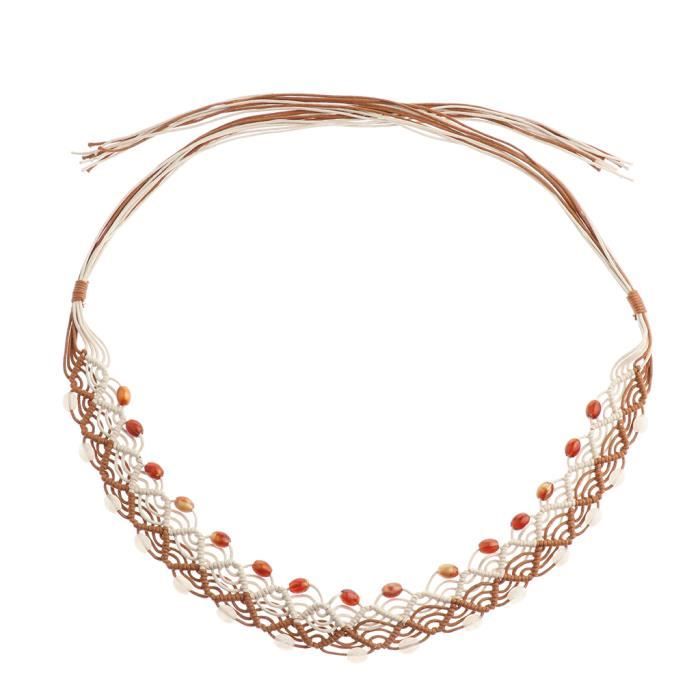 Chaîne De Taille Boho En Strass Et Perles - Or - Ceinture Ventre Été Plage Bikini - Bijou Corps Pour Femmes