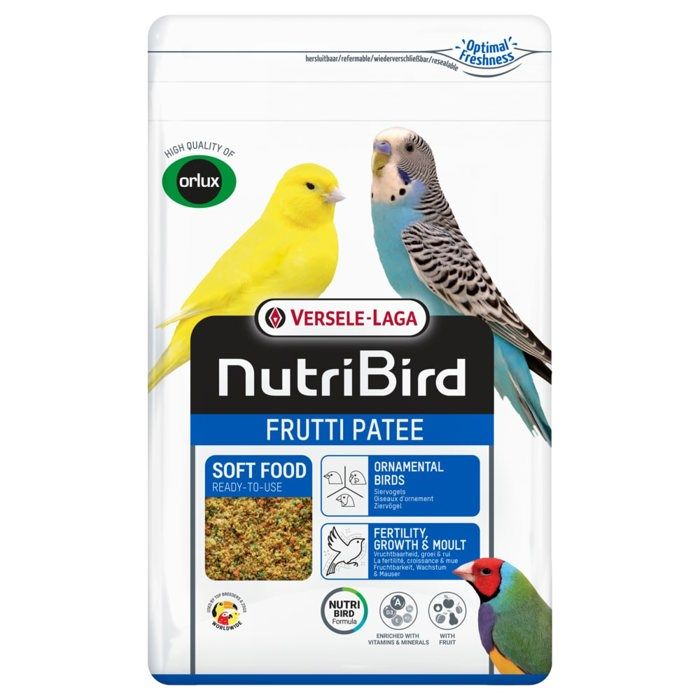 Meilleurs prix pour Pâtée Fortifiante Pour Oiseaux Dornement Nutribird Frutti Patee 1kg - Versele Laga