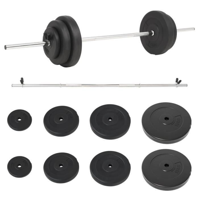 Ensemble Haltères Et Barres 30 Kg - Kit Complet Pour Musculation à Domicile