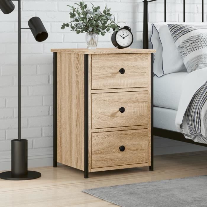 vidaXL Table de chevet chêne sonoma 40x36x60 cm bois dingénierie 825995
