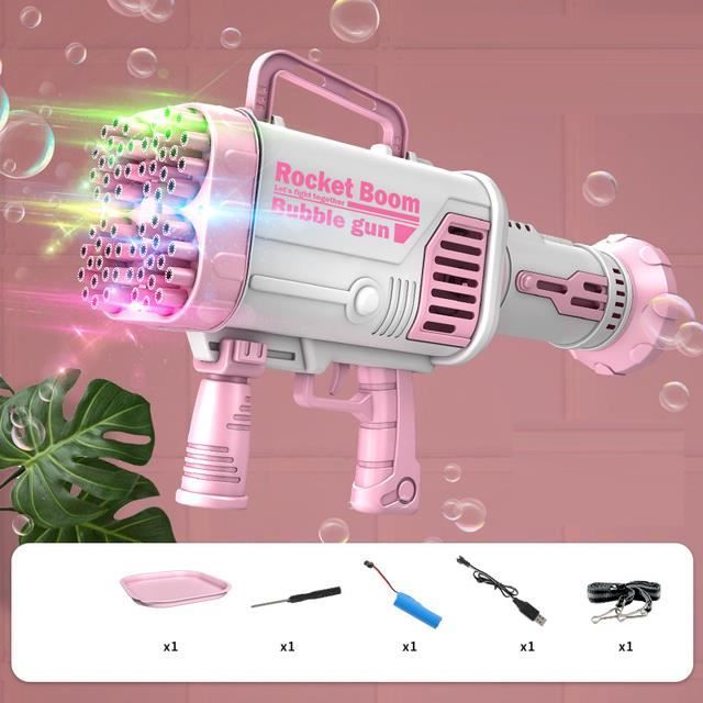 Machine à Bulles De Fumée Colorée Et élastique - Avec Effets Lumineux - Légère, Interactive Pour Fêtes, Anniversaires - 4