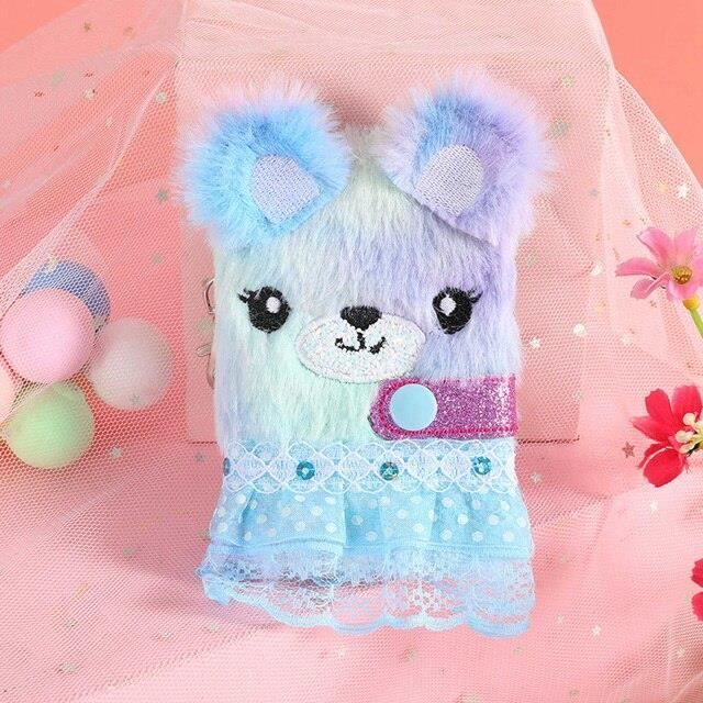 Carnet De Notes En Peluche Chat ISAKEN - Journal Doux Pour Enfants, 14,5x11 Cm, Idéal Pour écrire, Dessiner, Cadeau Fille Garçon - 3