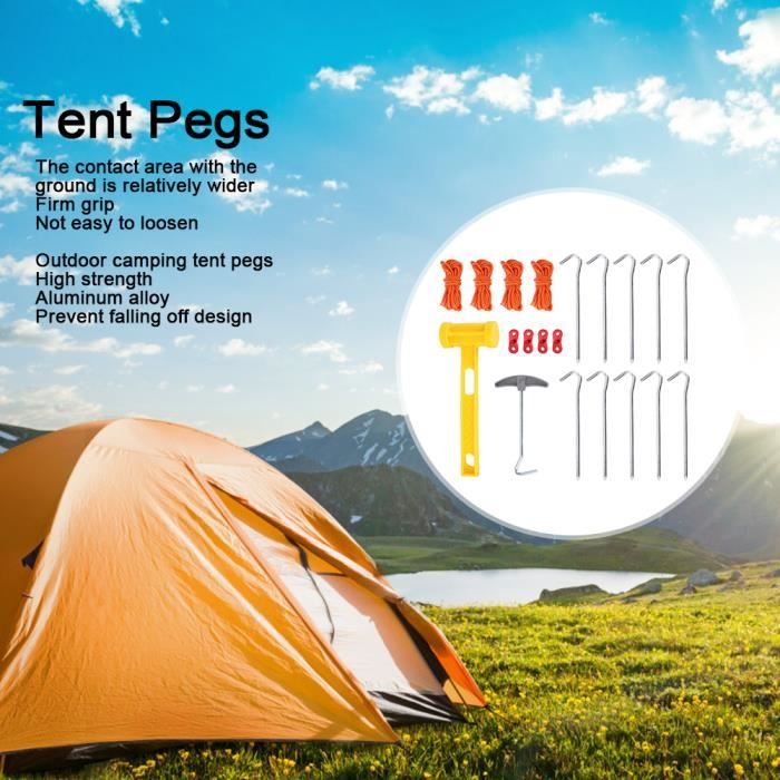 20 Piquets De Tente Solides En PP - Pour Tapis, Auvent, Camping, RV (Longueur 9,5 Cm)