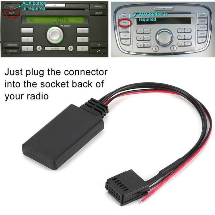 Adaptateur Audio Bluetooth de voiture, Module Bluetooth câble Compatible pour Focus-Mondeo-Fiesta HB032 -YEA