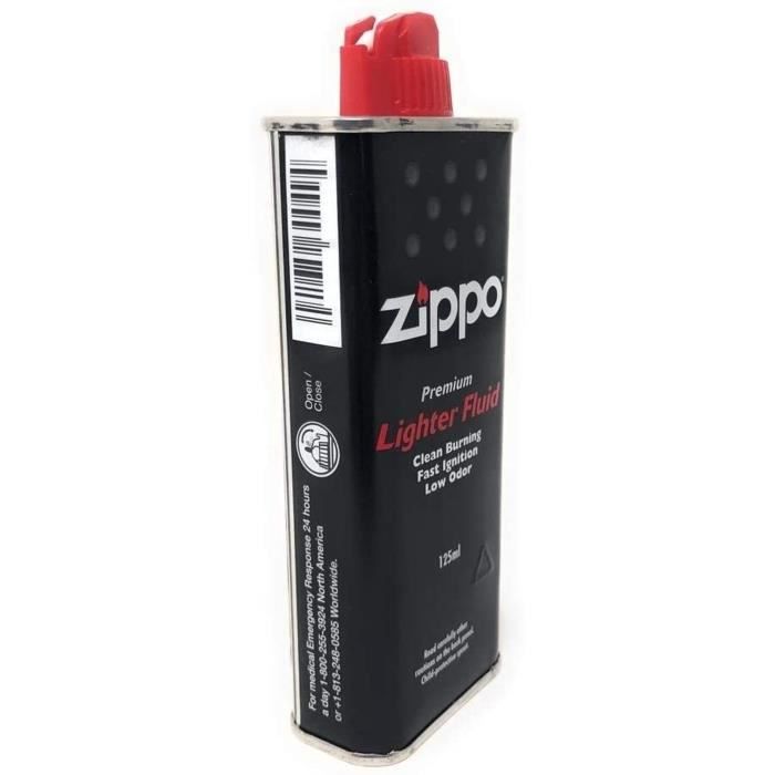 Recharge Pour Briquet A Essence Zippo De 125 ML (Étiquette En Langue  Italienne Non Garanti)