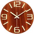 30cm Horloge Murale Lumineuse - Pendule Murale Fluorescente Silencieuse - Grande Horloge Murale D&eacute;corative pour Cuisine,310-1