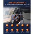 VANTRUE E3 3 Canaux 2.7K+1080P+1080P Dashcam Voiture, WiFi GPS Camera Embarquée WDR/HDR 360°Mode Parking Tampon, Vision Nocturne IR -1