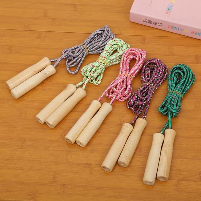 Corde à Sauter Longue LeapBeast - 5m, 7m Ou 10m - Pour Groupes Et Activités Scolaires - Manche Bois