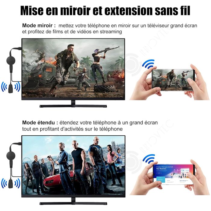 Projection écran Smartphone Dongle Hdmi Sans Fil Pour Tv Adaptateur HDMI Sans Fil 4K AT-Mizhi - Miracast /Airplay/DLNA Pour Android/iOS/Windows/Mac Miracast AirPlay DLNA écran Miroir Smartphone TV Projection écran Smartphone Dongle Hdmi Sans Fil Pour Tv Adaptateur HDMI Sans Fil 4K AT-Mizhi - Miracast /Airplay/DLNA Pour Android/iOS/Windows/Mac Miracast AirPlay DLNA écran Miroir Smartphone TV