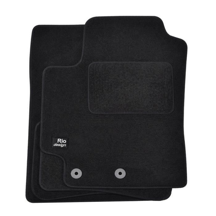 Tapis De Sol Voiture En Velours Pour Kia Rio IV (2016-2023) - Bleu, Épaisseur 4.5 Mm, Fixation Sécurisée