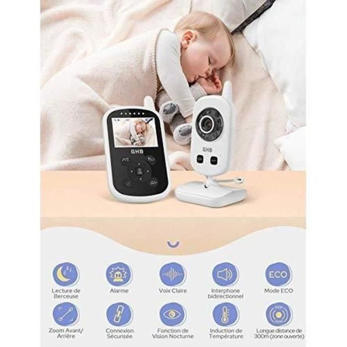 Babyphone Caméra BOIFUN VB805 - PTZ 355° - Vision Nocturne - VOX - Capteur  de Température - Cdiscount Puériculture & Eveil bébé