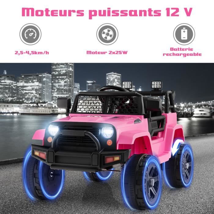 Voiture électrique pour enfants - COSTWAY - Jaguar 12V/4,5 - Télécommande 2.4G - MP3, USB, TF - Bleu pas cher