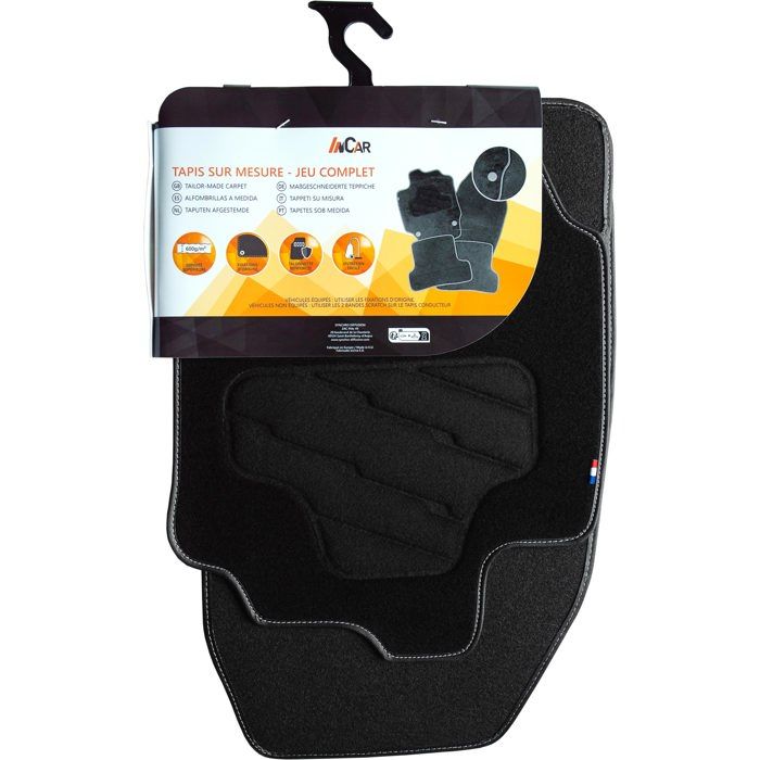 Tapis Sur Mesure Velours MTM Pour Citroën C4 Aircross / Mitsubishi ASX / Peugeot 4008 - Noir