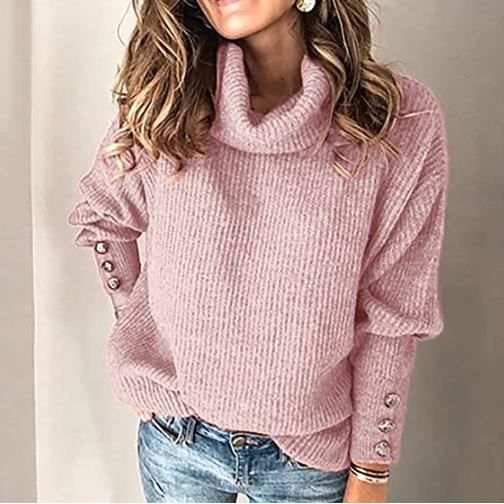 Pull Femme Col Roulé Hiver Chaud Chic Et Elegant Pull Femme Pas Cher Hauts