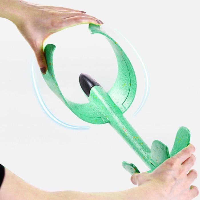 Avión De Espuma De 48 Cm Con Luces LED – Planeador Acrobático Para Niños – Juguete Al Aire Libre Educativo Y Resistente A Caídas
