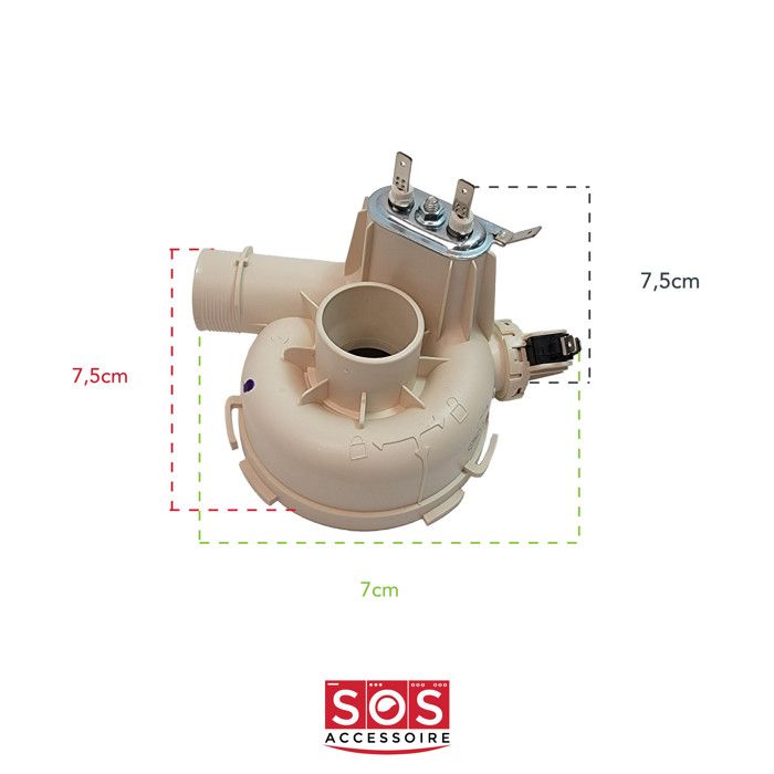 73824 PROLINE 1800W 30mm n°24 Résistance de chauffage pour lave vaisselle