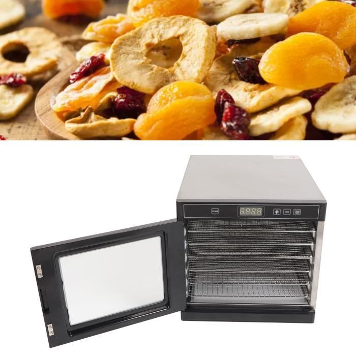 Lyophilisateur sous Vide 4-6 kg/Lot, Machine de Lyophilisation Alimentaire à 4 Couches, Pompe à Vide, Minuterie et Contrôle de la Température Réglable , pour Fruits, Légumes, Viande, Blanc | FR