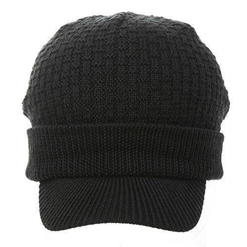 Kiiwah Bonnet d'hiver pour garçon Noir/gris, noir/gris, taille unique :  : Mode