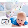 Bébé Moniteur Babyphone Vidéo 3.2 Inches LCD Couleur Caméra Bébé Surveillance 2.4 GHz Communication Bidirectionnelle Vision(vb603)-2