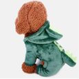 1set Pet Manteau Costume chien mignon Pyjama vêtements à capuche Coral Puppy molleton Taille L (Dinosaur)-2