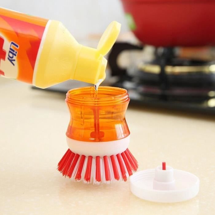 S1 brosse vaisselle Brosse de lavage de la vaisselle, distributeur de savon  liquide, Pot brosse de nettoyage - Cdiscount Bricolage