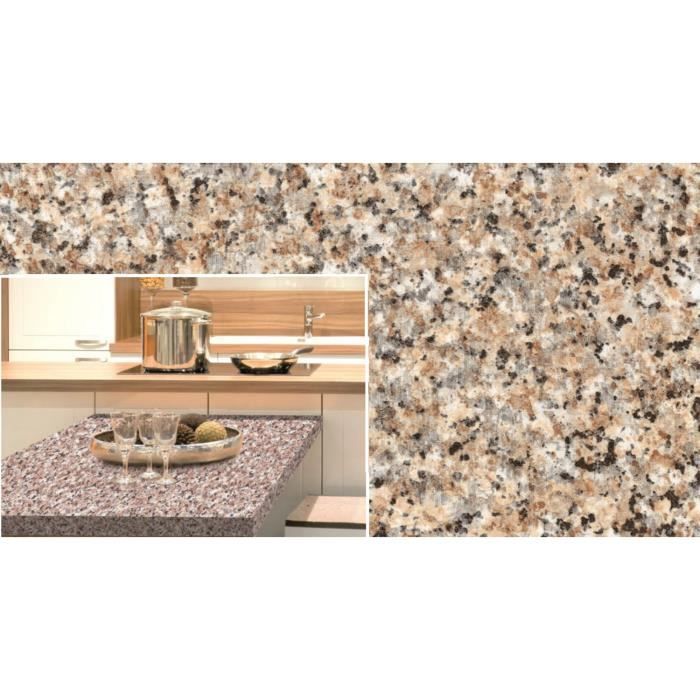 Film Adhésif Marbre Brun Pour Meubles - Rouleau 45cm X 2m - Autocollant Décoratif