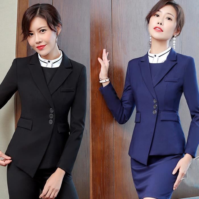 Suit Tailleur Blanc Ensemble Tailleur ColorÃ© Femme Kromoc Femme Costume De Bureau Trois Pièces Pour