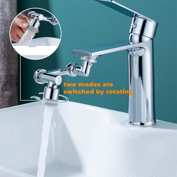 ECONOMISEUR D'EAU,Single Outlet--Prolongateur de robinet universel 1080 °,  filtre anti éclaboussures, robinet de salle de bains, aér - Cdiscount  Bricolage