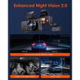 VANTRUE E3 3 Canaux 2.7K+1080P+1080P Dashcam Voiture, WiFi GPS Camera Embarquée WDR/HDR 360°Mode Parking Tampon, Vision Nocturne IR -3