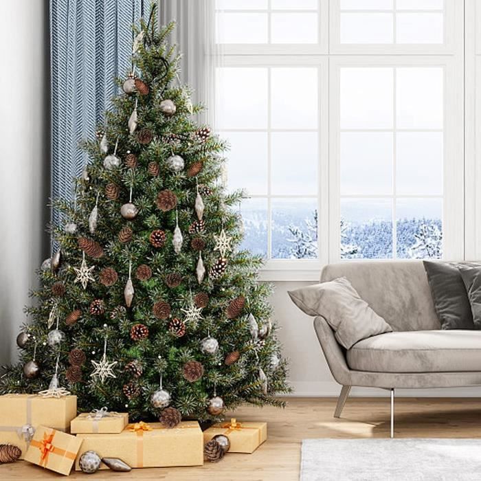 Jangostor 40 Pièces Pommes De Pin De Noël - Décorations Naturelles pour Arbre Artisanat Thanksgiving et Noël