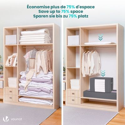 Sacs De Rangement Sous Vide Lot De 8 + Pompe - Compression Voyage Pour Literie, Oreillers, Couettes, Vêtements - DONGQI