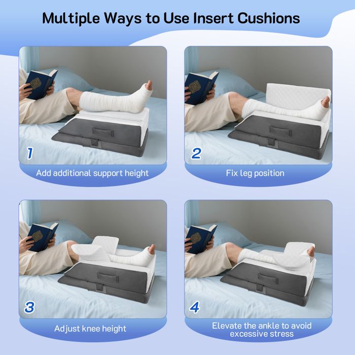 Coussin De Surélévation Des Jambes, Coussin De Surélévation Des Genoux, Coussin De Jambe En Coussin De Jambe En Mousse Hill Shape Pour Dormir Coussin Pour Les Jambes 98409392