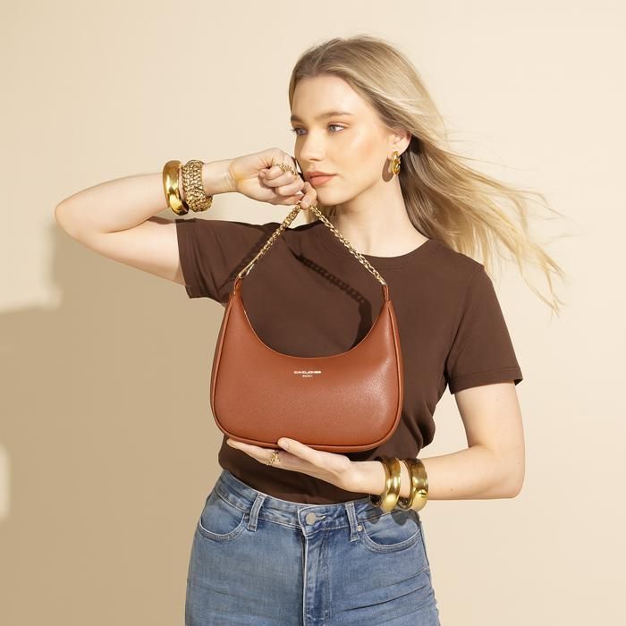 David Jones - Sacoche Bandoulière Homme Style Cuir Véritable Toile