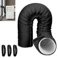 Manchon Isolant pour Tuyau de Climatiseur Portable - Climatiseur - Économie Énergie 5-5.9 pouces - 3 sangles réglables - noir
