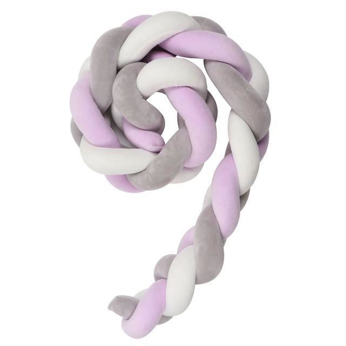 1pcs Tour De Lit Tresse Pour Berceau De Bebe Barriere De Securite Et Decoration Pour Lit De Bebe 0cm Blanc Gris Violet Cdiscount Puericulture Eveil Bebe