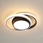 DAXGD Plafonnier LED Moderne 27W 3000K Lampe de Plafond Noir et Blanc pour Chambre Salon Couloir Cuisine - Taille: 27*22*6 cm