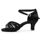 SEVENTUM Chaussures de danse latine à talons hauts pour femmes - Rear 5cm Black - Talon aiguille - Niveau professionnel