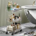 Desserte à roulettes VIVOLILV - Blanc - 3 étagères - Pour Cuisine, Bureau, Salle de Bain