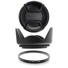 XIT Kit 67mm Protecteur Filtre UV, Paresoleil et Cache de protection