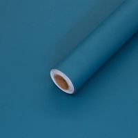 Papier Adhésif pour Meuble Bleu 40 cm x 300 cm Mat Film Adhésif Décoratif pour Meuble Imperméable PVC Papier Peint A689
